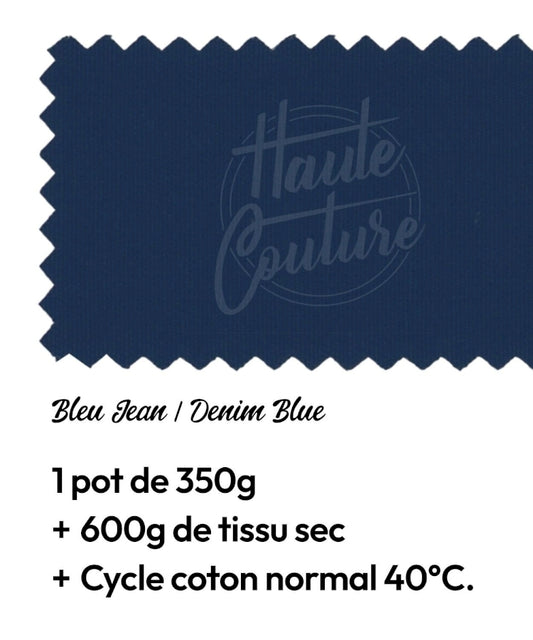 Haute Couture - Teintures textile coton - Bleu jeans