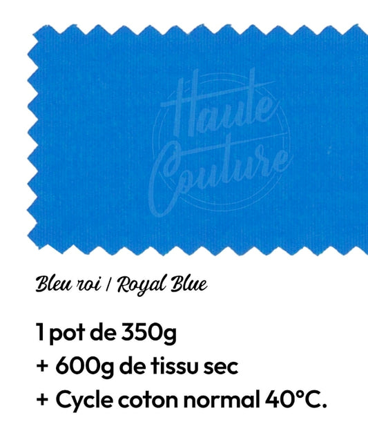 Haute Couture - Teintures textile coton - Bleu roi