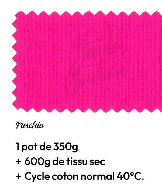 Haute Couture - Teintures textile coton - Fuchsia