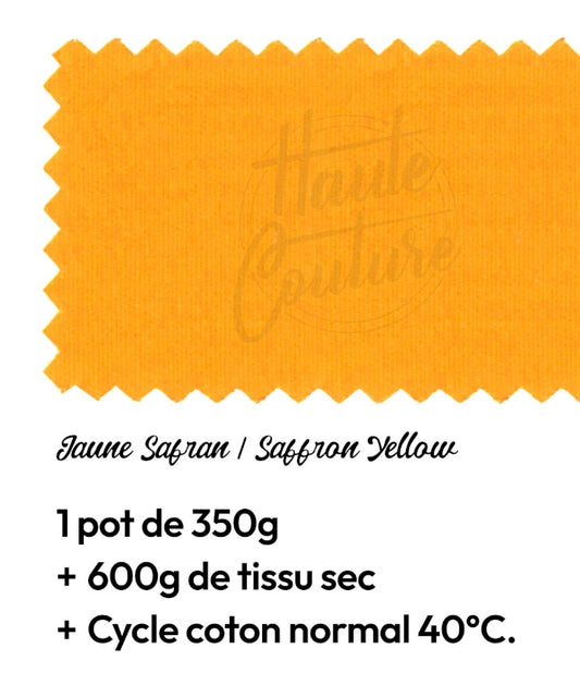 Haute Couture - Teintures textile coton - Jaune safran