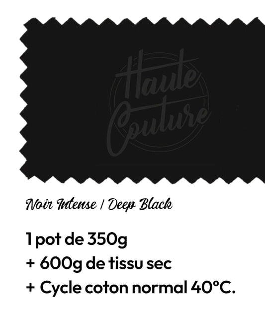 Haute Couture - Teintures textile coton - Noir intense