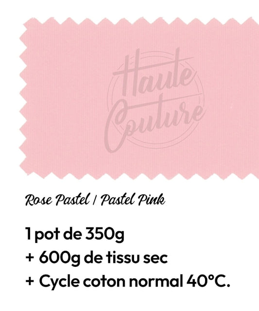 Haute Couture - Teintures textile coton - Rose pastel
