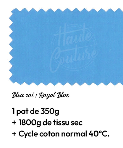 Haute Couture - Teintures textile coton - Bleu roi