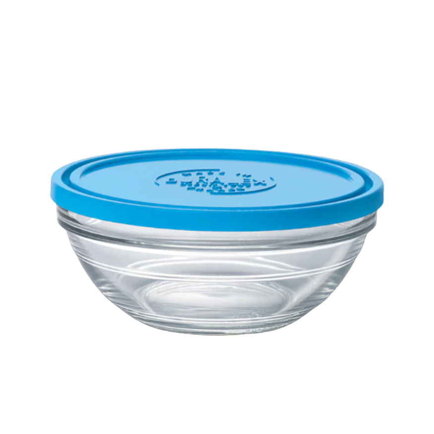 Freshbox - Boite de conservation ronde couvercle bleu 2,4L