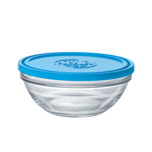Freshbox - Boite de conservation ronde couvercle bleu 2,4L