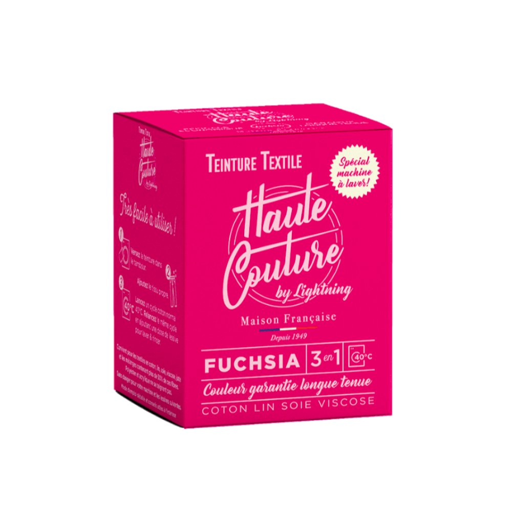 Haute Couture - Teintures textile coton - Fuchsia