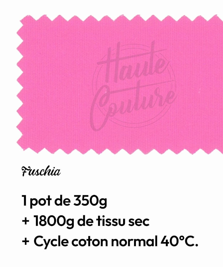 Haute Couture - Teintures textile coton - Fuchsia
