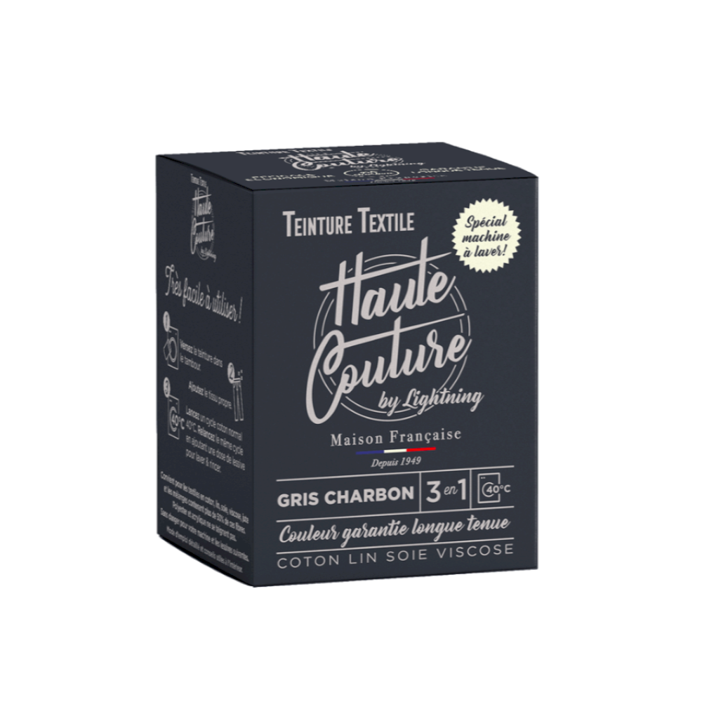 Haute Couture - Teintures textile coton - Gris charbon