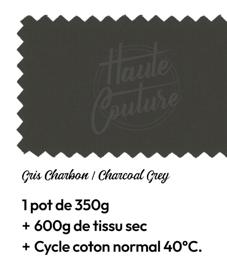 Haute Couture - Teintures textile coton - Gris charbon