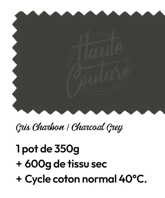Haute Couture - Teintures textile coton - Gris charbon