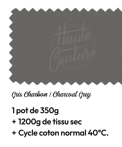 Haute Couture - Teintures textile coton - Gris charbon