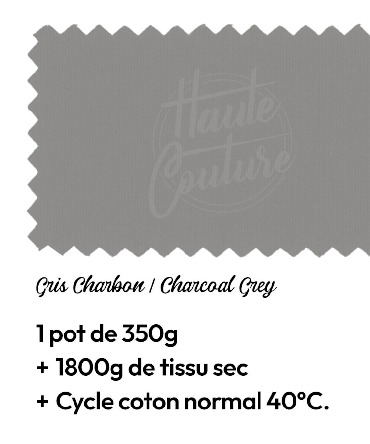 Haute Couture - Teintures textile coton - Gris charbon