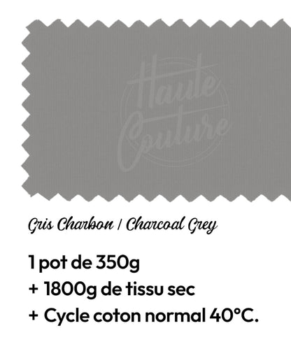 Haute Couture - Teintures textile coton - Gris charbon
