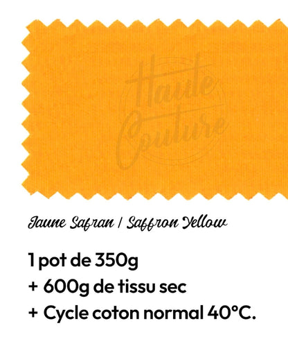 Haute Couture - Teintures textile coton - Jaune safran