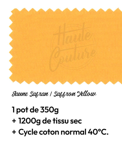 Haute Couture - Teintures textile coton - Jaune safran