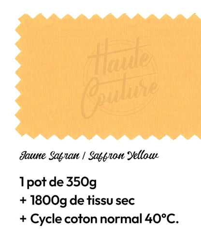 Haute Couture - Teintures textile coton - Jaune safran