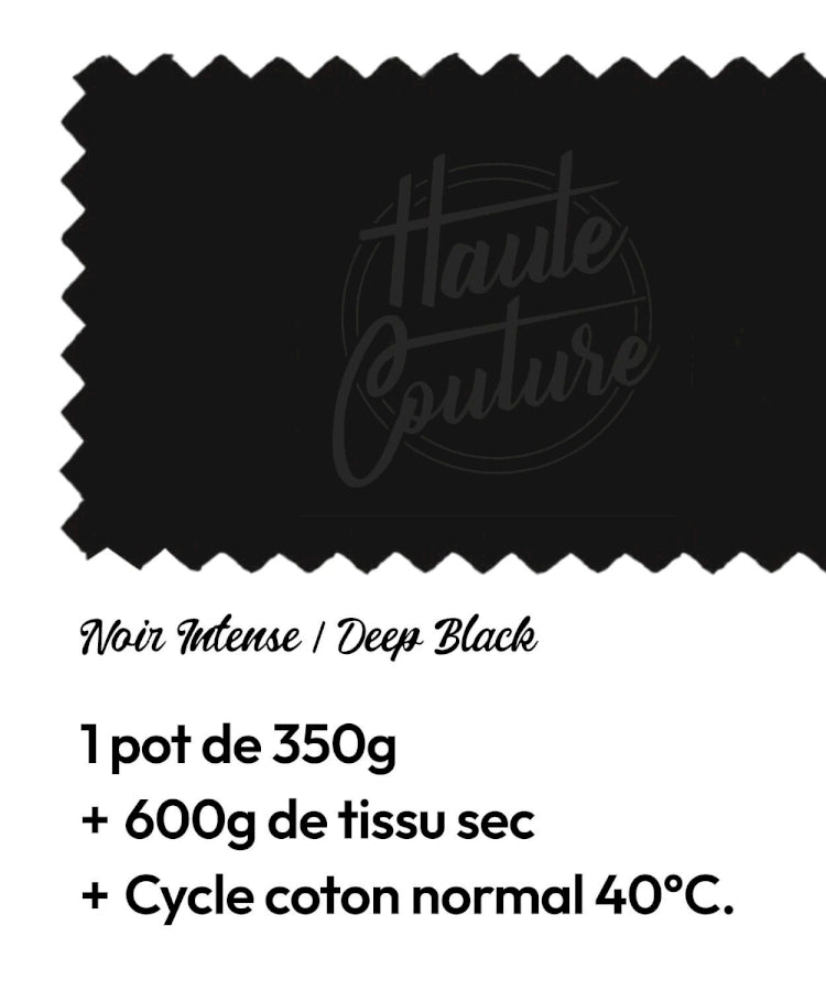 Haute Couture - Teintures textile coton - Noir intense