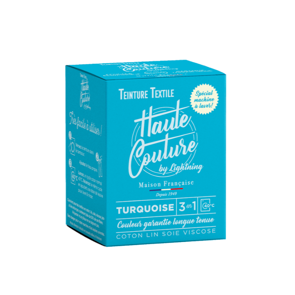Haute Couture - Teintures textile coton - Bleu turquoise
