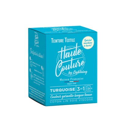 Haute Couture - Teintures textile coton - Bleu turquoise