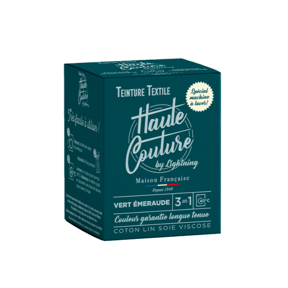 Haute Couture - Teintures textile coton - Vert émeraude