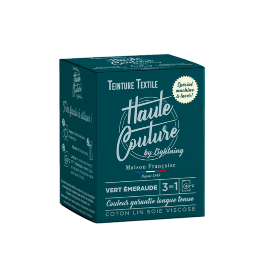 Haute Couture - Teintures textile coton - Vert émeraude