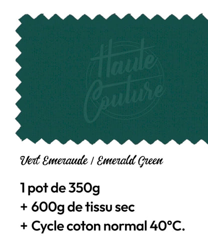 Haute Couture - Teintures textile coton - Vert émeraude