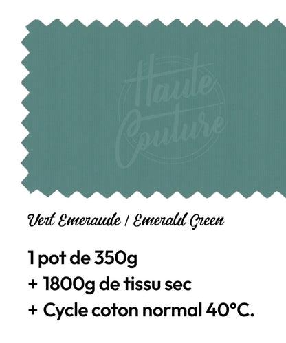 Haute Couture - Teintures textile coton - Vert émeraude