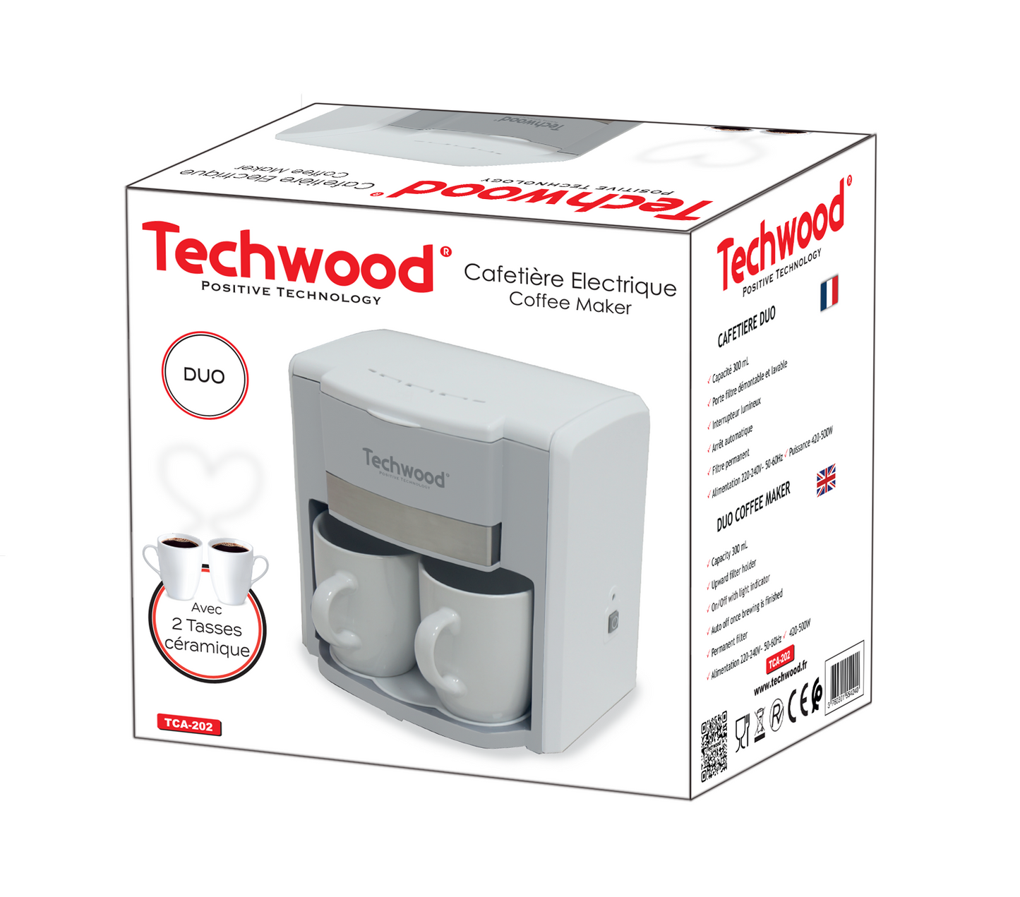 Cafetière 2 Tasses Duo - TCA-202 TECHWOOD